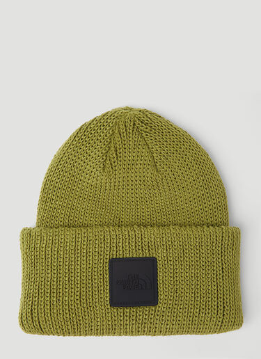 The North Face Logo Patch Beanie Hat Green tnf0154014