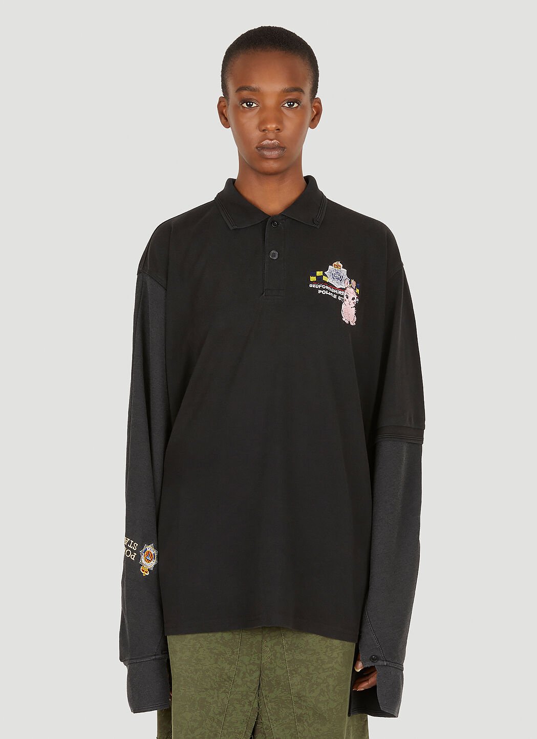 Long sleeve polo with button cuffs online