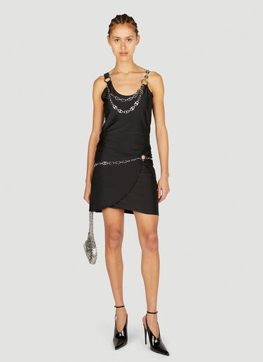 Rabanne Chain Trim Mini Dress Black pac0252013