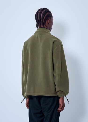 LN-CC® - Miu Miu: Fleece Zipper Jacket - Olive Miu Miu Fleece Zipper Jacket Olive miu0366009