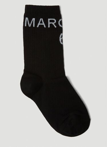 MM6 Maison Margiela Logo Socks Black mmm0249023