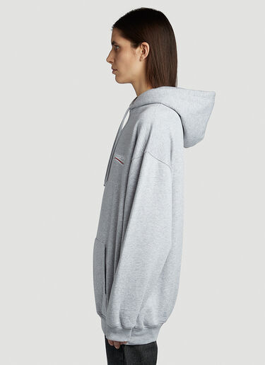 Balenciaga Logo Hooded Sweatshirt Grey bal0246008