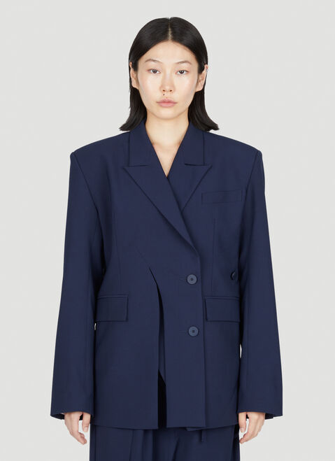 Ottolinger Signature Split Double-Breasted Blazer Blue ott0253014