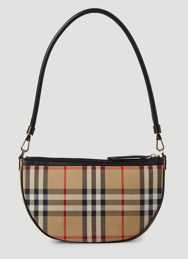 Burberry Olympia Check Shoulder Bag Beige bur0246043