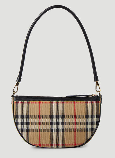 Burberry Olympia Check Shoulder Bag Beige bur0246043