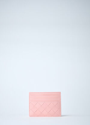 Bottega Veneta Intrecciato Card Holder Pink bov0260023
