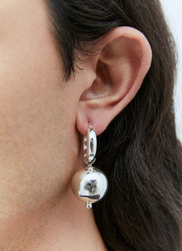 Pearl Octopuss.y Sphere Hoop Earrings Silver prl0355001