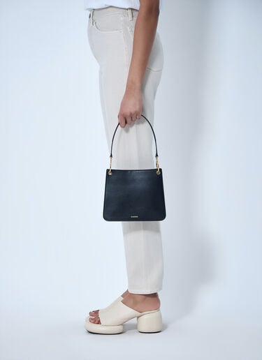 Structured Leather Shoulder Bag Jil Sander Structured Leather Shoulder Bag Black jil0264040