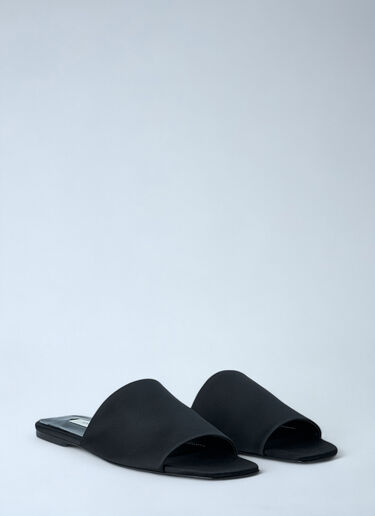 Satin Bandeau Slides TOTEME Satin Bandeau Slides Black tot0261053