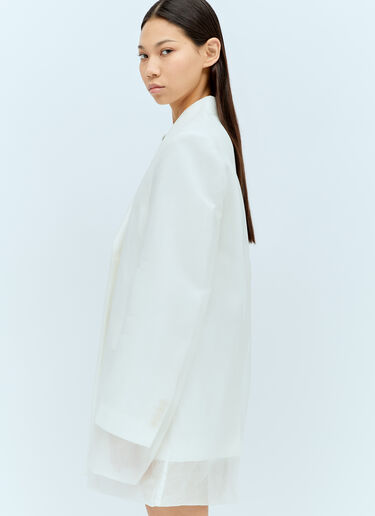 Sportmax Double-Layered Blazer White spx0256023