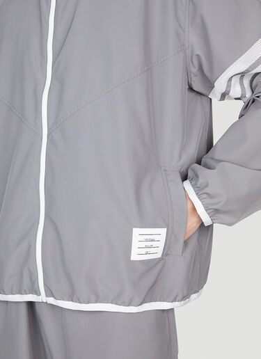 Packable Zip Up Jacket Thom Browne Packable Zip Up Jacket Dark Grey thb0151036