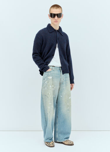Acne Studios Polo 羊毛开衫 蓝色 acn0155017