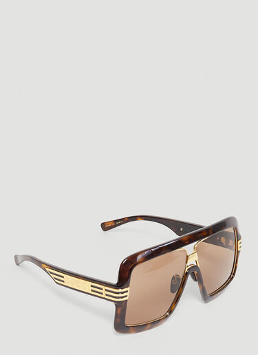 Gucci Oversized Mask Sunglasses Brown guc0243187