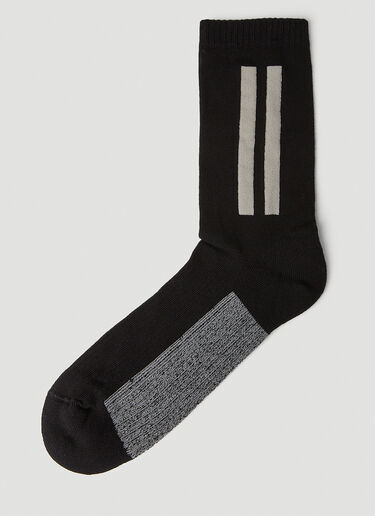 Rick Owens Logo Intarsia Socks Black ric0151036