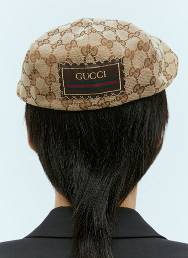Gucci Original GG Canvas Flat Cap Beige guc0355005