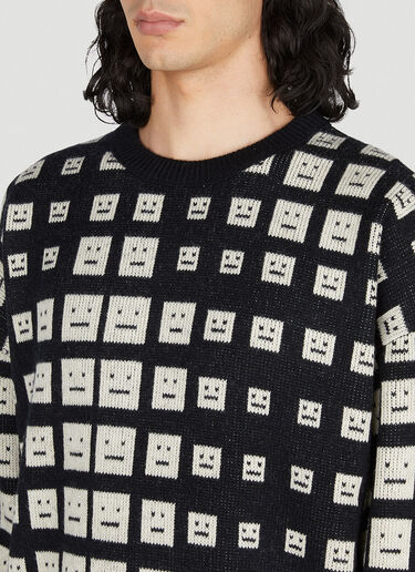 Face Logo Sweater Acne Studios Face Logo Sweater Black acn0151008