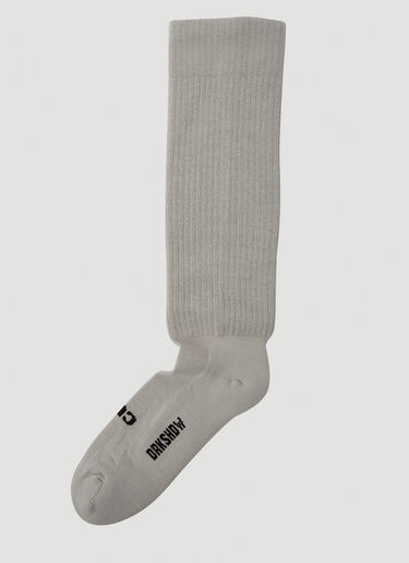 Rick Owens DRKSHDW Logo Intarsia Socks Grey drk0150045