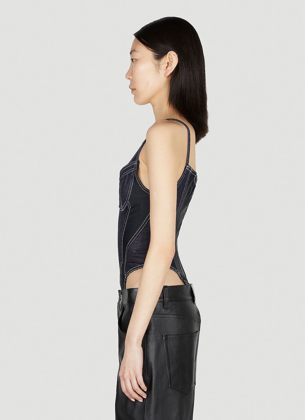 Mugler Black Zip Bodysuit