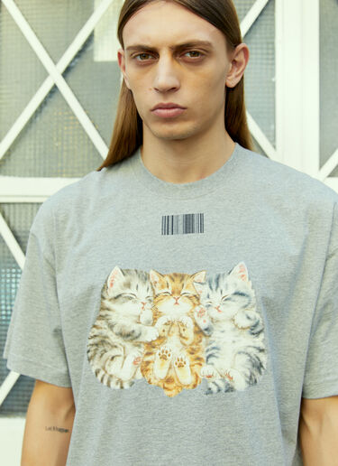 VTMNTS Cute Cat T-Shirt Grey vtm0354006