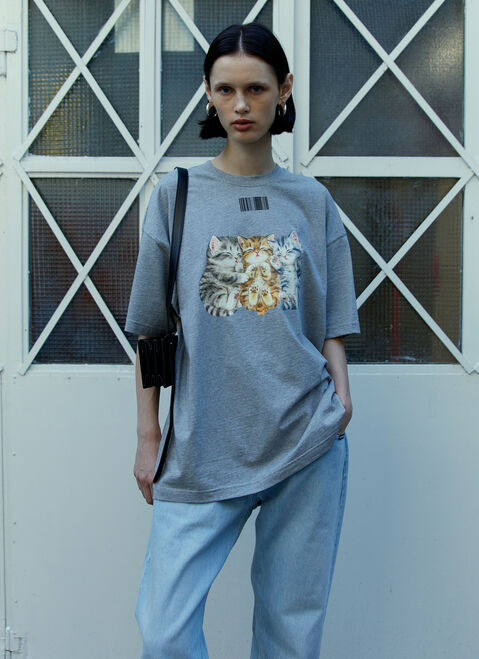 VTMNTS キュートキャトTシャツ ブラック vtm0354008