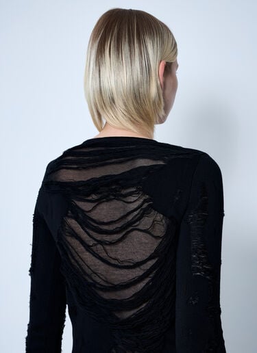 MM6 Maison Margiela Distressed Sweater Black mmm0260002