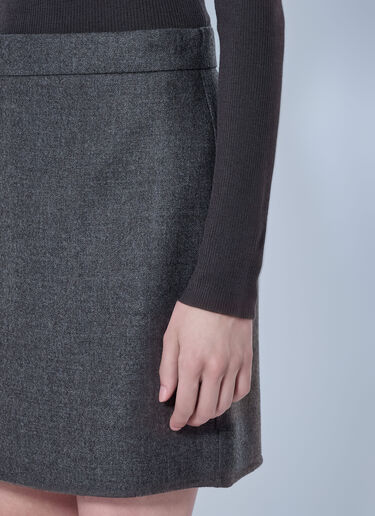 LN-CC® - Max Mara: Wool Blend Mini Skirt - Grey Max Mara Wool Blend Mini Skirt Grey max0266224