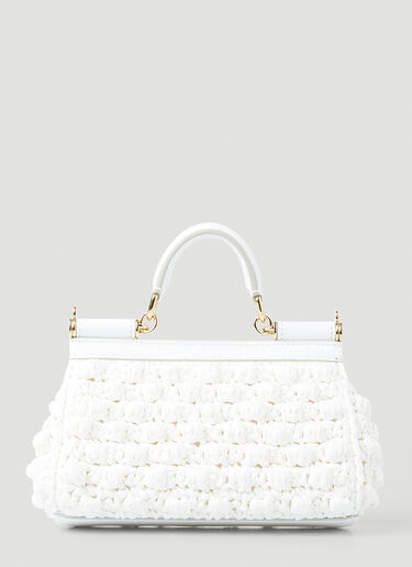 Dolce & Gabbana Small Crochet Sicily Handbag White dol0247106