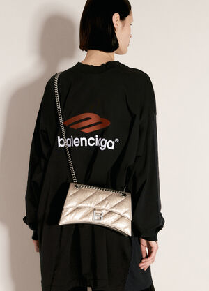 Balenciaga Crush Chain Small Shoulder Bag Black bal0257053