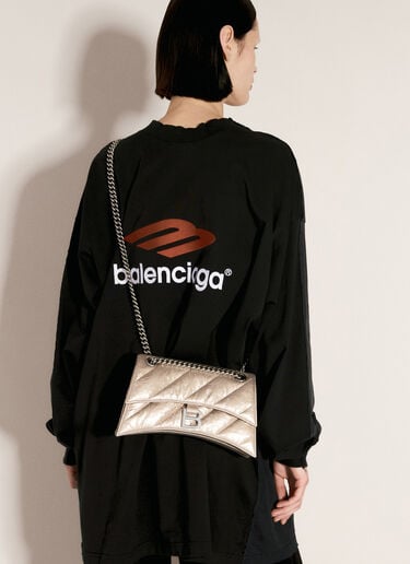 Balenciaga Crush Chain Small Shoulder Bag Beige bal0256030