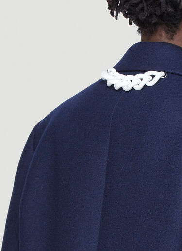 Raf Simons Oversized Double-Breasted Coat Blue raf0142020