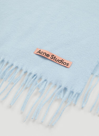 Acne Studios 로고 패치 스카프 라이트 블루 acn0150081