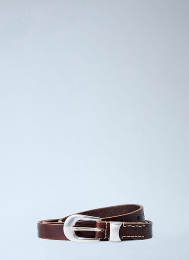 Our Legacy Leather Belt Brown our0164008