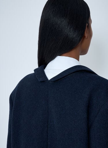 Prada Wool Shetland Blazer Blue pra0262132