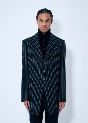 Homme Plissé Issey Miyake DL Pinstripe Blazer Black hmp0160007