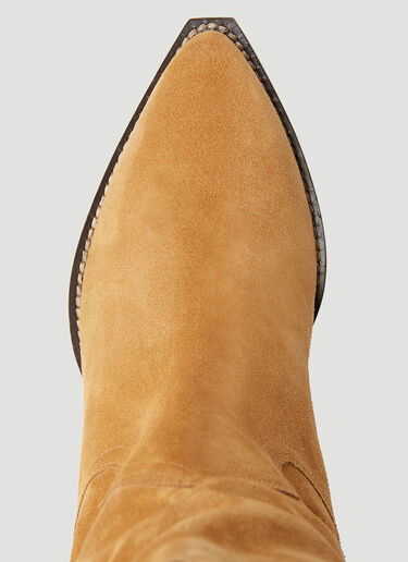 Isabel Marant Dahope Suede Cowboy Boots Camel ibm0253024