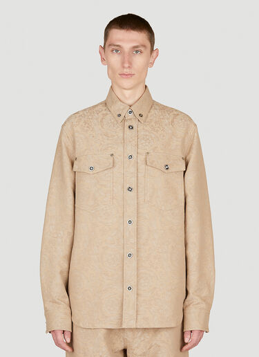 Versace Barocco Denim Overshirt Beige ver0155003