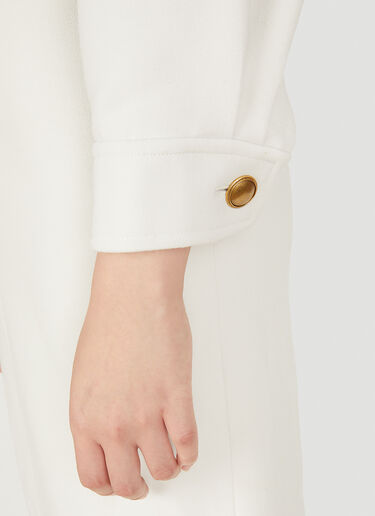 Saint Laurent Straight Shoulder Maxi Dress White sla0248002