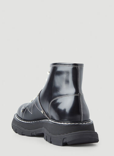 Alexander McQueen Tread 系带踝靴 黑 amq0147031