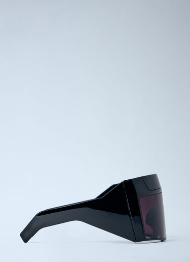 LN-CC® - Rick Owens: Shield-Frame Sunglasses - Black Rick Owens Shield-Frame Sunglasses Black ric0366001