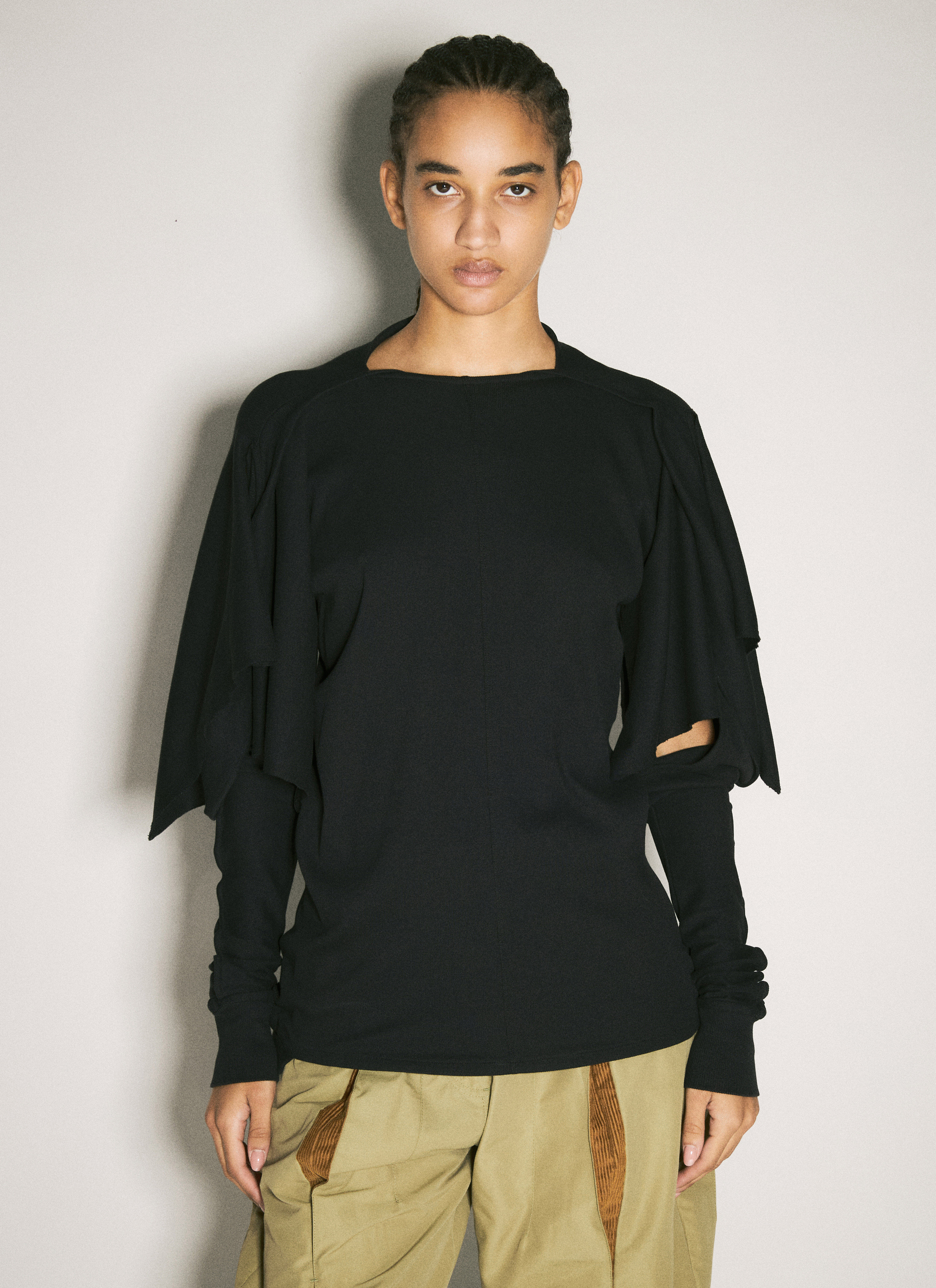 Kiko Kostadinov Women's' Circle Jersey Top in Black | LN-CC®