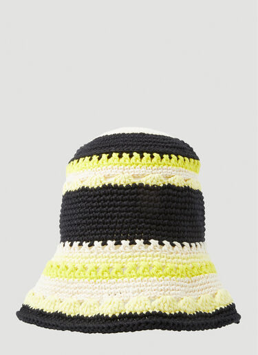 GANNI Crochet Bucket Hat Yellow gan0251056