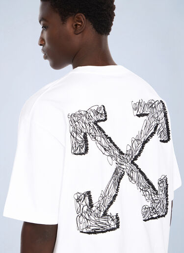 Off-White Scribble Arrow Skate Logo T-Shirt White ofw0162026