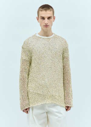 Jil Sander+ Open Knit Sweater White jsp0156005