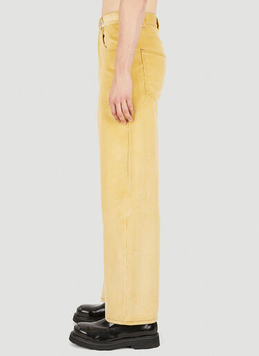 Marni Wide Leg Corduroy Pants Yellow mni0150021