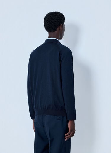 Miu Miu V-Neck Knit Sweater Blue miu0164030