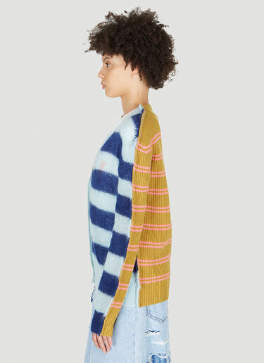 Marni Striped Illusion Cardigan Blue mni0251007