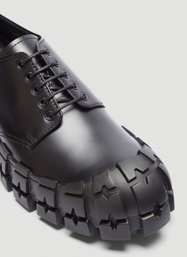 Prada Leather Derby Shoes Black pra0143036