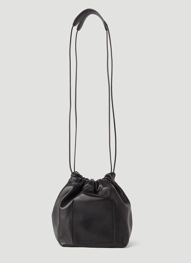 Jil Sander Drawstring Small Shoulder Bag Black jil0245034