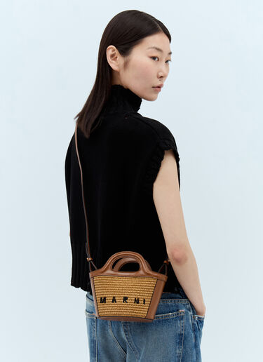 Marni Tropicalia Micro Tote Bag Brown mni0244013