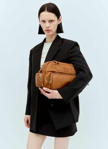 Miu Miu Multi-Pocket Handbag Brown miu0256054